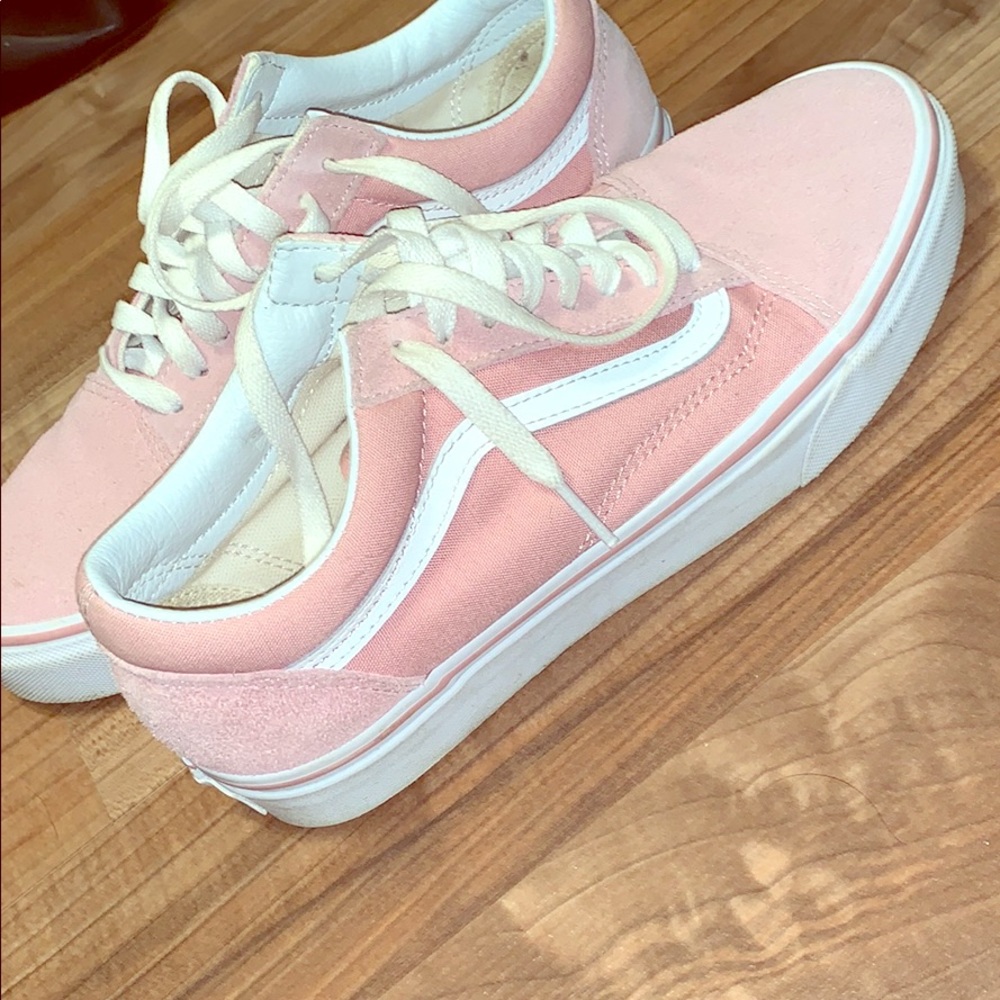 PINK AND WHITE VANS